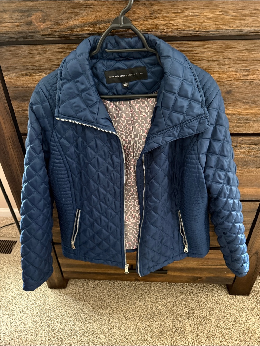 Marc New York Quilted Navy Puffer Jacket